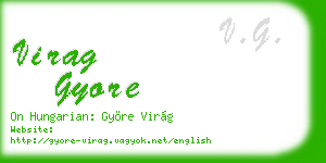 virag gyore business card