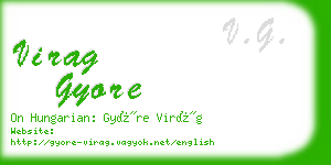 virag gyore business card